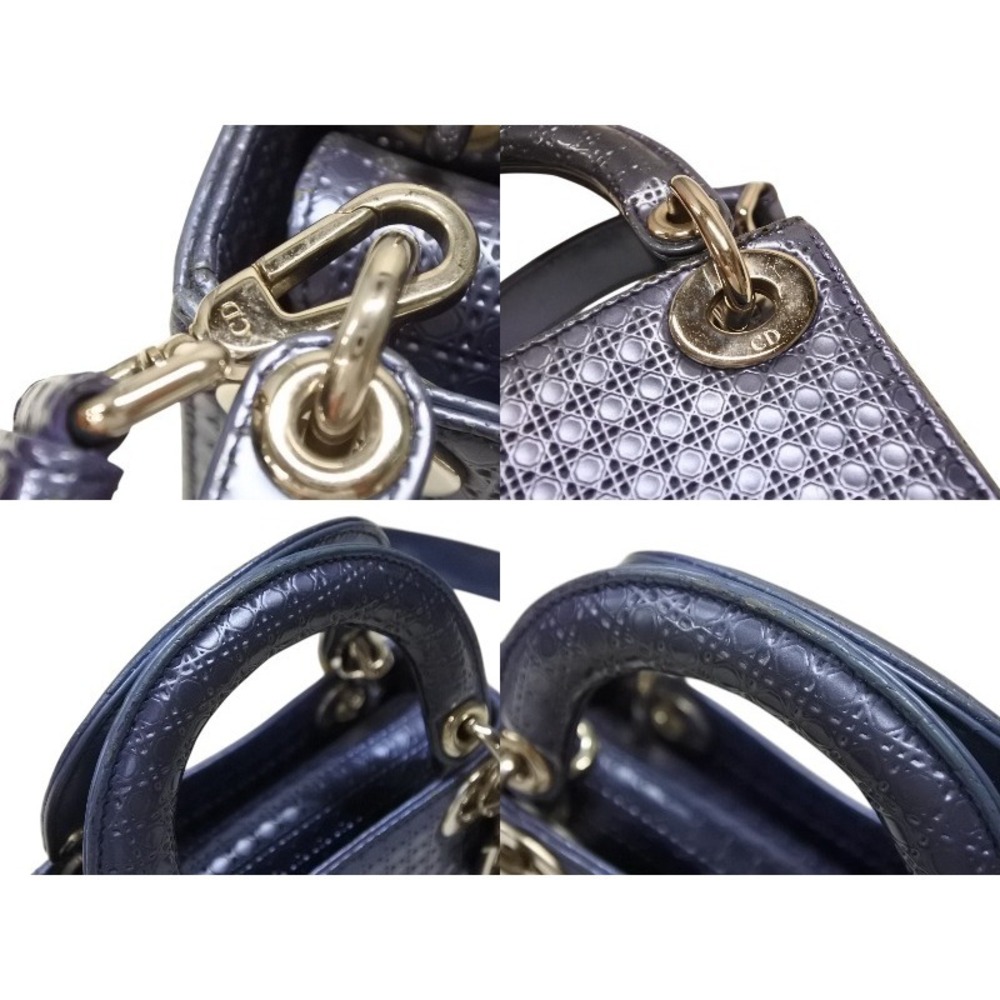 CHRISTIAN DIOR Lady Cannage metallic blue - Picture 5 of 10